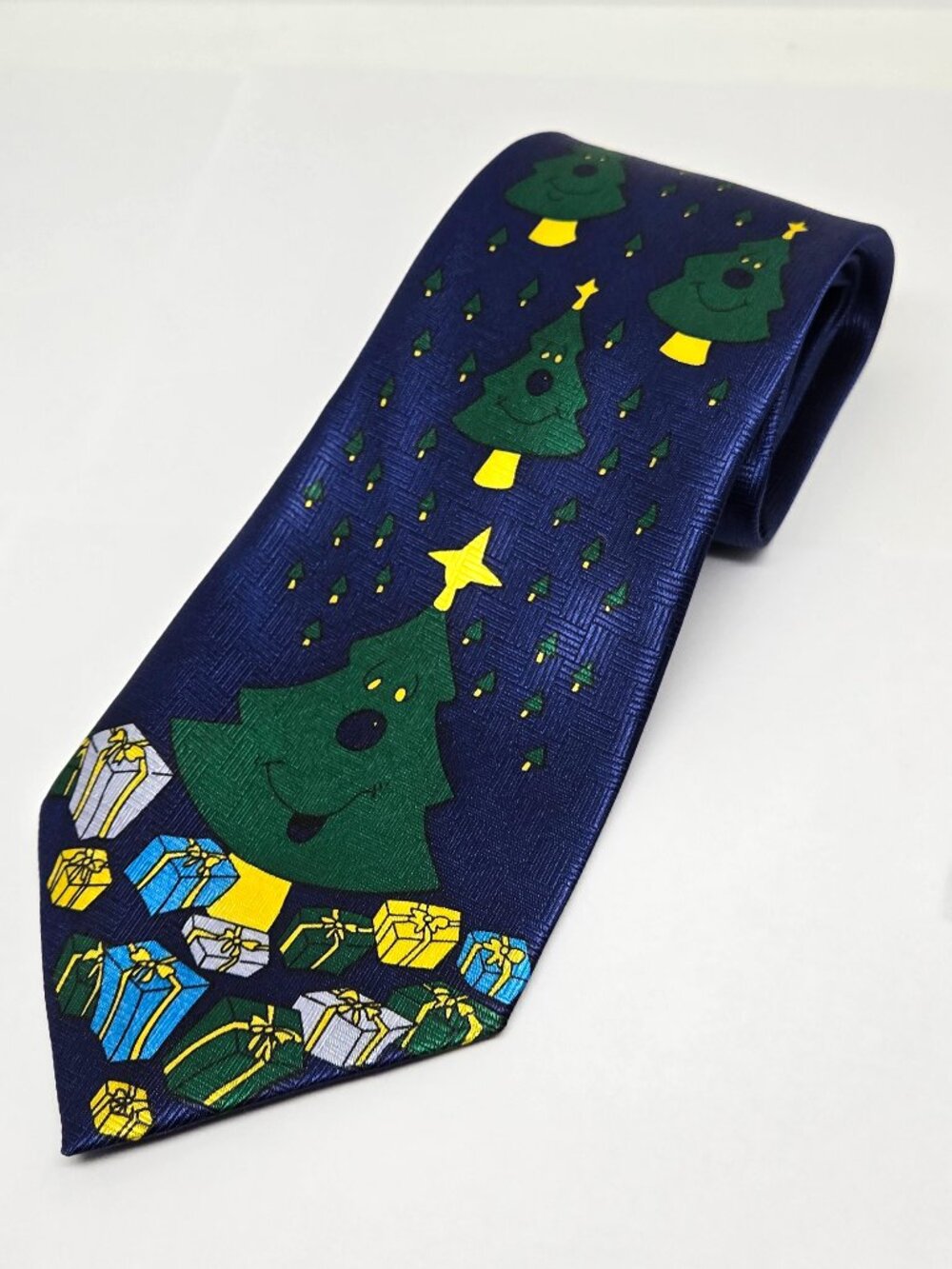 Keith Daniels New York, Italy, Christmas Tree Novelty 100% Polyester Mens Tie